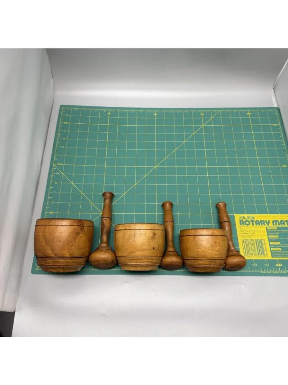 Mortar & Pestle Sets Vintage Portugal Wooden Rustic Country Decor Tool